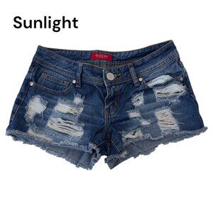 Guess Womens Distressed Denim Short Shorts NO SIZE TAGS